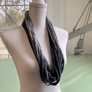 NWT Gray Tone Shredded Infinity Scarf